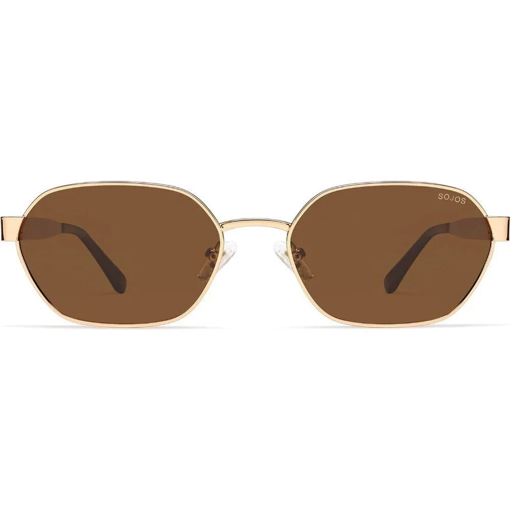 Unisex Metal Hexagon Sunglasses UV400 Polarized Retro Shades for Women Men